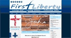 Desktop Screenshot of firstbaptistliberty.com
