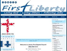 Tablet Screenshot of firstbaptistliberty.com